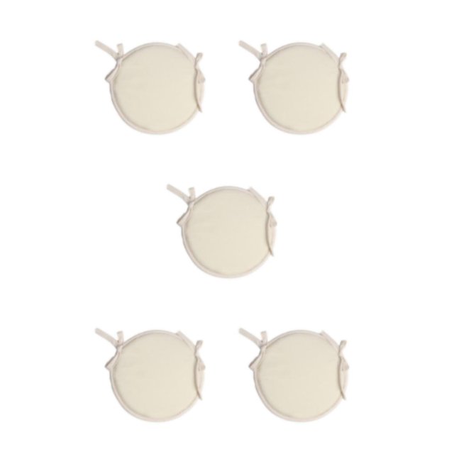 relayinert 1/2/3/5 Confort et Durabilité des Chaises Coussin Rond Doux et Confortable beige 5 Pcs
