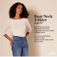 thumbnail image 2 of walmart Essentials T-Shirt à Encolure Bateau à Manches 3/4 pour Femmes, 2 of 8