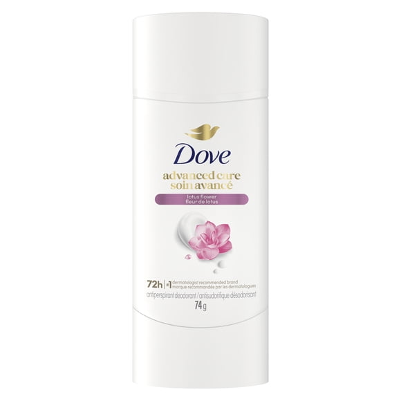 Dove Advanced Care Antiperspirant Deodorant Stick Lotus Flower Scent, 74 g