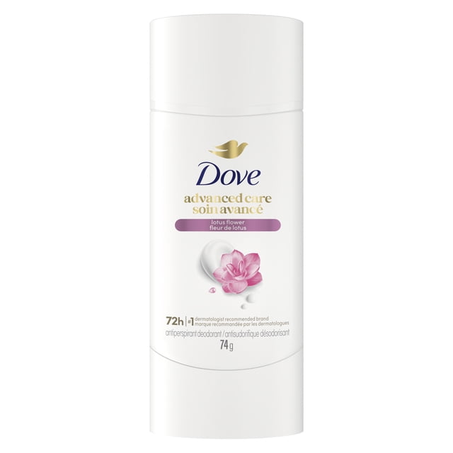 Dove Advanced Care Antiperspirant Deodorant Stick Lotus Flower Scent, 74 g