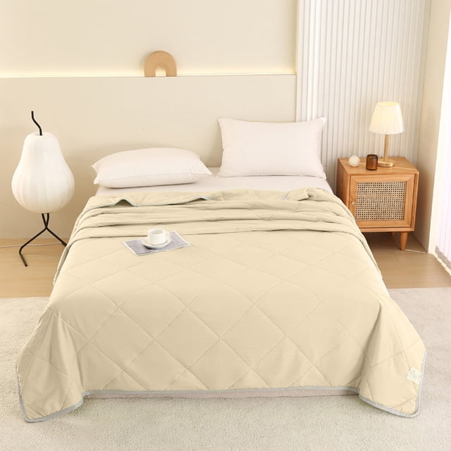 Summer Savings Kcavykas Soybean Fiber Refrigeration Quilt Cool Quilt Washed Cotton Quilt Core Single Machine Washable Thin Quilt