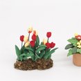 thumbnail image 4 of XZNGL Fake Mini Dollhouse Miniature Green Plant Flower in Pot Fairy Garden Accessory, 4 of 9