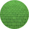 thumbnail image 1 of Ahgly Company Machine Washable Indoor Round Transitional Green Area Rugs, 4' Round, 1 of 7