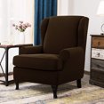 thumbnail image 2 of Premium Water Repellent Wingback Chair Cover High Stretch Jacquard Fabric Wing Back Chair Slipcovers, 2 of 4