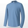 thumbnail image 1 of AherBiu Linen Shirts for Men Long Sleeve Button down Stand Collar Beach Casual Fall Shirt, 1 of 6