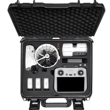 Lekufee Étui Rigide Portable et Étanche pour Drone DJI Flip, DJI Flip Fly More Combo, DJI RC 2, DJI RC N3/RC N2, Batterie (8 Pcs), Concentrateur de Charge et Autres Accessoires (Étui Seulement)