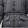 thumbnail image 5 of Winter Padded Jacket, Warm Cotton Coat, Hooded Cold-Weather Layer Grey 5Xl , Coat, 5 of 5