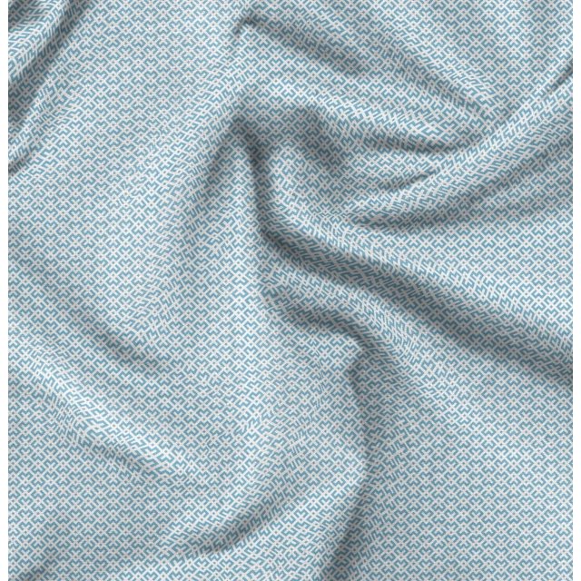 Soimoi Blue polyester Crepe Fabric Abstracts Abstract Printed Fabric 1 Yard 42 Inch Wide
