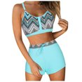thumbnail image 1 of Huesdet Women's Bikini Swimsuit Triangle String Halter Two Piece Bathing Suits(Blue,M), 1 of 6