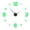 C, variant on Kcavykas Clearance Sales,Canada Day,open Season Luminous Wall Clock Stickers, DIY Glowing Frameless Hanging Watches, DIY Sticker Wall Clocks for Kitchen, Bathroom, Home Decoration , Digital Luminous