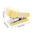 thumbnail image 3 of SIYTUAU Yellow Cat Claw Mini Desktop Stapler With 400 Staples Push Button Retractable Pen Holder Gradient Design Plastic Material For School Office Yellow, 3 of 6
