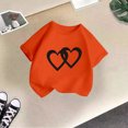 thumbnail image 5 of HNMKIU T-Shirt Graphique Tendance pour Filles Col Rond Manches Courtes Haut d'Été Décontracté pour Enfants, 5 of 5