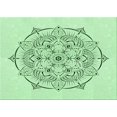 thumbnail image 1 of Ahgly Tapis Rectangulaire Lavable en Machine Intérieur Vert Menthe, 3 Pieds x 5 Pieds, 1 of 7