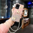 thumbnail image 1 of For Samsung Galaxy S20 Ultra Pink Smart Shockproof Glitter Crystal butterfly Wrist Strap Cover Case, 1 of 1