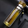 thumbnail image 1 of Rvkxad Bouteille d'Eau en Verre à Double Paroi avec Infuseur, Tasse de Séparation du Thé Résistante à la Chaleur, Bouteille à Thé, Bouteille avec Infuseur, 1 of 6
