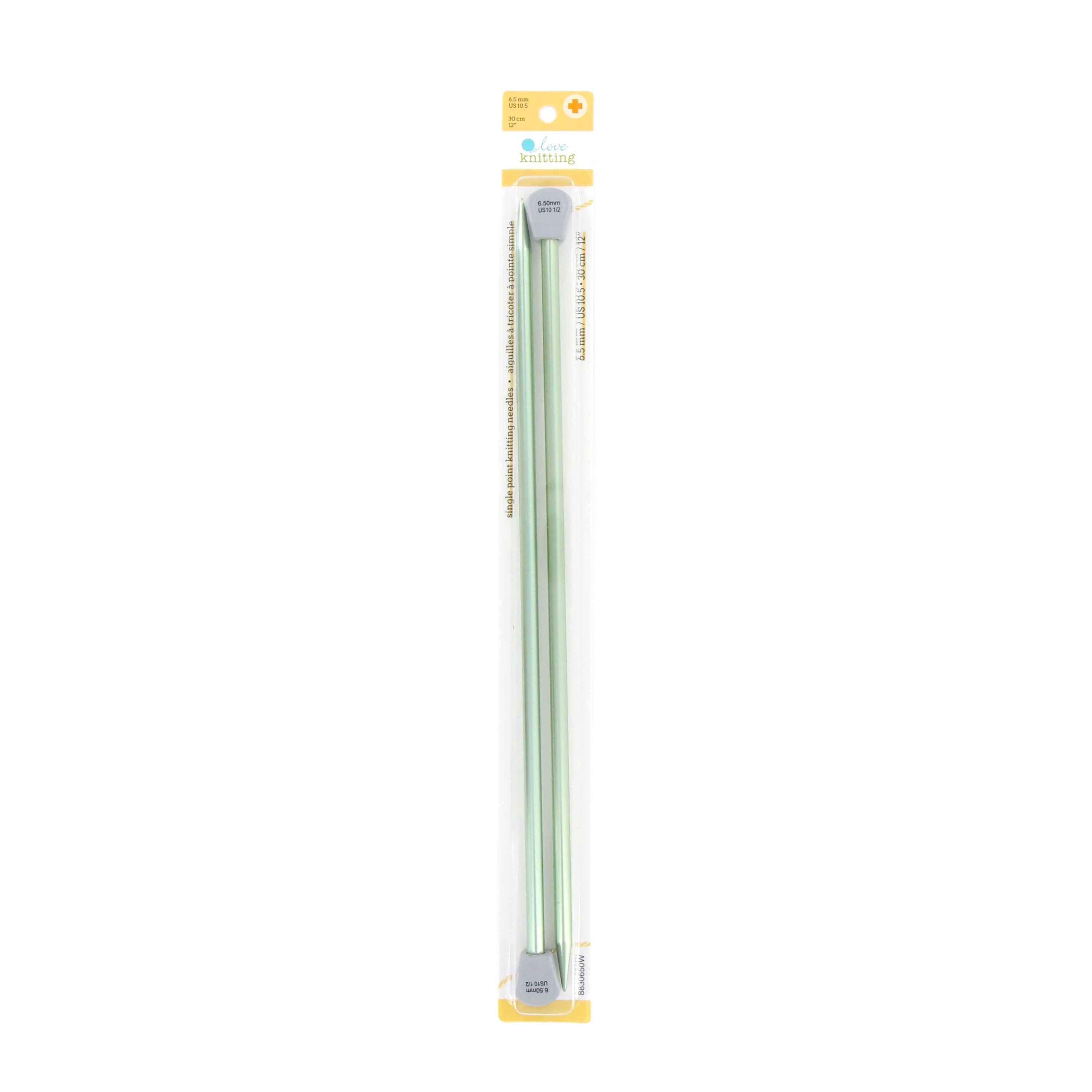 LOVE KNITTING Aiguilles à tricoter droites en aluminium, 30 cm (12 po), 3 mm (US 2)