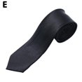 thumbnail image 3 of Cravate Homme Mince Classique Noire Mariage Cravate Mince Simple Garçons Fête U3L0, 3 of 9