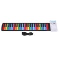 thumbnail image 2 of Roll Up Piano, 49 Keys Portable Hand Roll Piano USB Rechargeable Folding  for Travel, 2 of 7