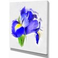 thumbnail image 2 of Bloomy Blue Watercolor Rose - Floral Canvas Art Print, 2 of 3