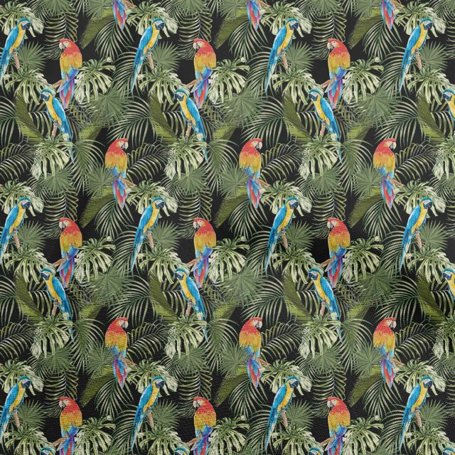 oneOone Polyester Spandex Dark Green Fabric Tropical Leaf Sewing Craft Projects Fabric Prints By Yard 56 Inch Wide
