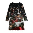 thumbnail image 5 of RXMEKW Robe Patineuse de Noël Imprimée pour Filles à Manches Longues à Col Rond Robe Tournoyante pour Récital et Fête pour les Fêtes, l'École et les Occasions Festives, 5 of 5