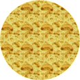 thumbnail image 1 of Ahgly Company Tapis Rond Lavable en Machine Intérieur Transitionnel Jaune Banane, 8 Pieds Rond, 1 of 7