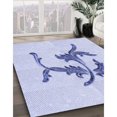 thumbnail image 3 of Ahgly Company Tapis d'Intérieur Lavable en Machine Carré Lavande Bleu, 6 Pieds Carré, 3 of 7