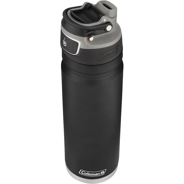Kartokner Autoseal FreeFlow Stainless Steel Insulated Water Bottle, 700ml capacity, in a sleek black finish. Features an ergonomic design with a secure autoseal lid for spill-proof use. Ideal for keeping beverages hot or cold for extended periods. Suitable for daily hydration or outdoor activities.
