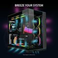 thumbnail image 4 of Lian Li UNI Fan SL - Wireless 120 - Triple Pack - ARGB PC Case Fan - 2.4 GHz Wireless Signal for RGB & Fans Control - Customizable Lighting Effects - Controller Included & Req, 4 of 7