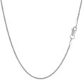 thumbnail image 1 of 14k White Gold Round Wheat Chain Necklace, 1.2mm, 16", 1 of 1