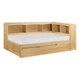 thumbnail image 1 of Lexicon Lit d'Angle Contemporain pour Lit Simple avec Tiroir-Lit Simple en Pin Naturel, 1 of 5