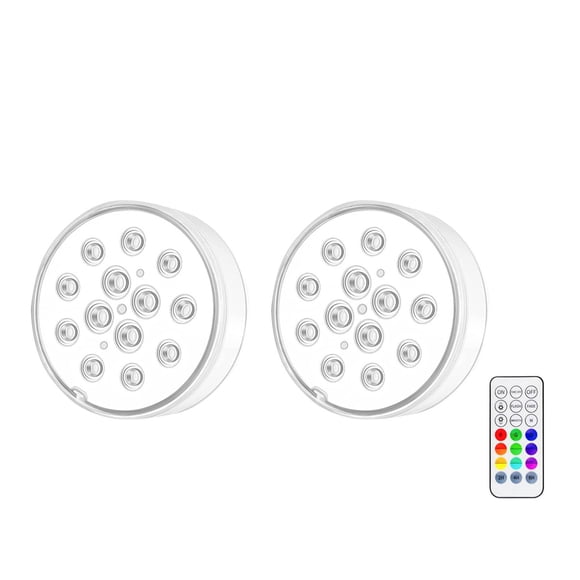 Kyusrd Summer Outdoor Patio Deals!Usb Charging Led13 Lights Rgb Color Changing RF Remote Control Diving Lights Timing Pool Bottom Lights 20ml