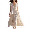 thumbnail image 2 of Ovzne Robes d'Été pour Femmes 2025 Robe pour Femme Robes d'Été pour Femmes Imprimé Sans Manches Col Rond Robe Décontractée Longue Robe d'Été en Liquidation, 2 of 6