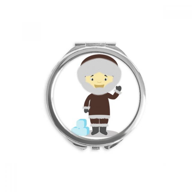 ColdGreenland Miroir Compact à Main Dessin Animé Rond Portable de Poche en Verre