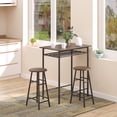thumbnail image 2 of HOMCOM 3 Piece Counter Height Table Chair Set with Table, 2 Matching Stools, 2 of 10
