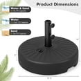 thumbnail image 2 of Gymax Support de Base Rond Remplissable pour Parasol de Patio 19,5 Pieds' Poteau Robuste 1,5 Pieds'/1,9 Pieds', 2 of 10