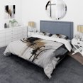 thumbnail image 1 of Designart "Expression in Black, White, and Gold II" Abstract Bedding Covert Set - Modern Black Geometric Bed Set With 2 Shams, 1 of 6
