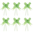 thumbnail image 1 of Unique Bargains 3.3inch Pull Bows Gift Wrapping Pull Bow Heart Pattern Baskets Present Bows Ribbon Green 100 Pcs, 1 of 6