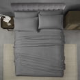thumbnail image 2 of Swift Home Luxury 6-Piece Sheet Set with Extra Pillow Case, Double, Gray, 2 of 7