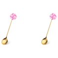 thumbnail image 4 of Transemion 1/2/3/5 Cartoon Adorable Restaurant Hotel Tableware Portable Washable Stainless Steel Stirring Mixing Dinnerware Cake Flatware Candy Spoon Pink 2PCS, 4 of 6