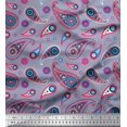 thumbnail image 1 of Soimoi Modal Satin Fabric Artistic Paisley Print Fabric by Yard 42 Inch Wide, 1 of 3