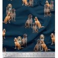 thumbnail image 1 of Soimoi Velvet Fabric Beagle,Cane Corso & English Cocker Spaniel Dog Print Sewing Fabric Yard 58 Inch Wide, 1 of 5