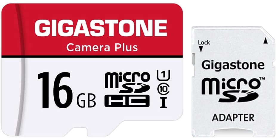 Giga 16GB Micro SD Card, Camera Plus 90MB/s, Full HD Video, U1 C10 Class 10 Micro SDHC UHS-I Memory Card,