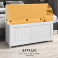 thumbnail image 4 of HOMCOM Coffre de Rangement avec 2 Charnières de Sécurité, Banc de Rangement pour Salon, 4 of 10