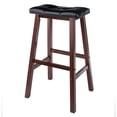 thumbnail image 2 of Winsome Mona Cushion Saddle Seat Bar Stool, Black & Walnut - 94069, 2 of 6