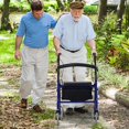 thumbnail image 2 of HOMCOM Adjustable Aluminum Rollator Fold Drive Medical Wheelchair W/ Bag, 2 of 10