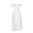 thumbnail image 4 of Women's Sexy Strapless Backless Dress - Deep V Neck, Ruffle Sleeves, Tie-Back Design, Solid Color Party Evening Dress, 4 of 4