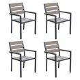 thumbnail image 3 of CorLiving 5pc Sun Bleached Outdoor Weather Resistant Dining Set, 3 of 9