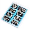 thumbnail image 4 of Brain Teaser Magic Educational Intellectual IQ Test Chinese Rings Metal Puzzles Brain Puzzles, 4 of 4