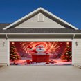 thumbnail image 5 of Liyamei Garage Door Cover Banner Reactive Design With 2 Lighting Modes For Festive Outdoor Fluorescent Glows In Dark With Cartoon Santa Party Xmas Decorat, 5 of 5